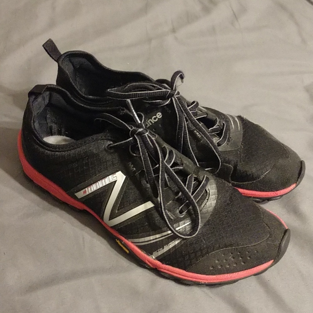 Women's Balck/ Pink New Balance Minimus Size 7.5
